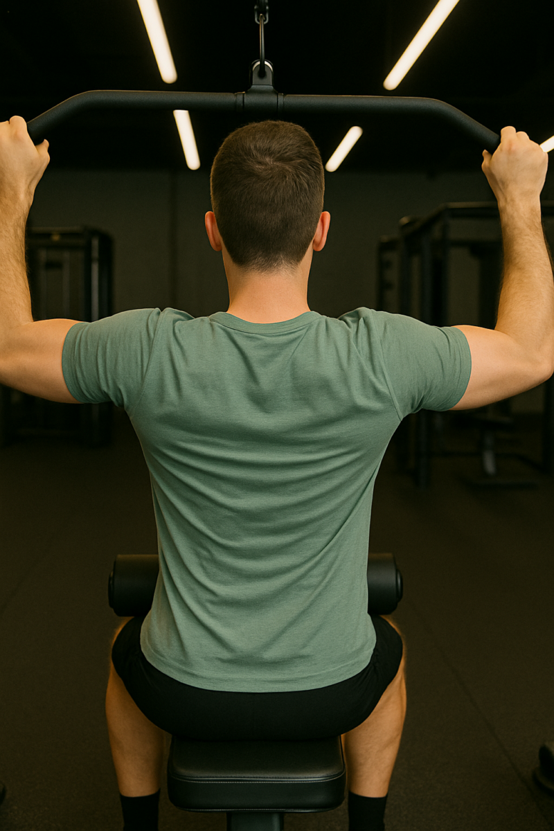 Red-Supima-Cotton-T-Shirt-back-Green